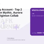 AFK Journey Account - Top 2 Arena, Rolan Mythic, Aurora Supreme, Digimon Collab