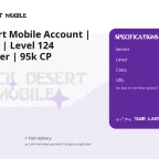 Black Desert Mobile Account | Asia Server | Level 124 Grandmaster | 95k CP
