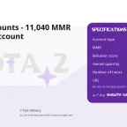 Dota 2 Accounts - 11,040 MMR Personal Account
