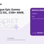 Rocket League Epic Games Account: S22 SSL, 2100+ MMR, Full Access