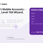 Black Desert Mobile Accounts - Asia Server, Level 104 Wizard, 73725 CP