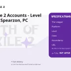 Path of Exile 2 Accounts - Level 98 Amazon Spearzon, PC