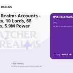 Watcher of Realms Accounts - Server 60xxx, 10 Lords, 68 Legendaries, 5.9M Power