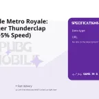 PUBG Mobile Metro Royale: Stormbringer Thunderclap Judicator (+5 Speed)