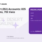 Black Desert (RU) Accounts: 835 GS w/ 4 Idans, 7th Vans