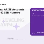 Solo Leveling: ARISE Accounts 5M9 Power 42 SSR Hunters