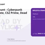 Steam Account - Cyberpunk 2077 Ultimate, CS2 Prime, Dead by Daylight