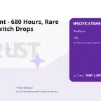 Rust Account - 680 Hours, Rare Skins, 93 Twitch Drops