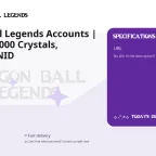 Dragon Ball Legends Accounts | 180000-190000 Crystals, Android, BNID