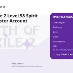 Path of Exile 2 Level 98 Spirit Walker Twister Account
