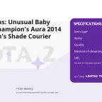 Dota 2 Items: Unusual Baby Roshan - Champion's Aura 2014 + Reflection's Shade Courier