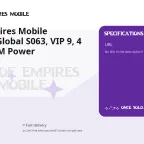 Age of Empires Mobile Accounts: Global S063, VIP 9, 4 Castles, 82M Power