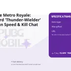PUBG Mobile Metro Royale: Golden Sword 'Thunder-Wielder' with +5 Run Speed & Kill Chat