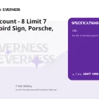 NTE SEA Account - 8 Limit 7 Sign, Blackbird Sign, Porsche, Draco
