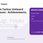 Escape From Tarkov Unheard Edition Account - Achievements, Native Mail