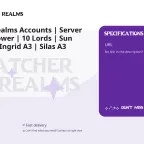 Watcher of Realms Accounts | Server 60xxx | 8M Power | 10 Lords | Sun Wukong A5 | Ingrid A3 | Silas A3