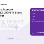 Black Desert Account Hashashin 62, 273/311 Stats, Eternal HP Pot