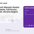 Steam Account: Monster Hunter Wilds + 11 Other Games, Full Access