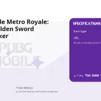 PUBG Mobile Metro Royale: Original Golden Sword Stormbreaker