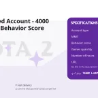 Dota 2 Rated Account - 4000 MMR, 6000 Behavior Score