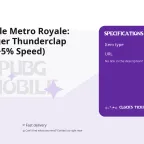 PUBG Mobile Metro Royale: Stormbringer Thunderclap Judicator (+5 Speed)