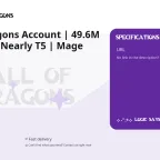 Call of Dragons Account | 49.6M Power | T4 Nearly T5 | Mage Account