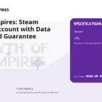 Myth of Empires: Steam Personal Account with Data Change and Guarantee
