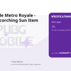 PUBG Mobile Metro Royale - Karambit Scorching Sun Item