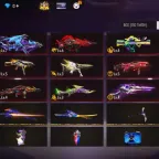 Free Fire Accounts - 8-Year Old Account with 666 Weapon Skins