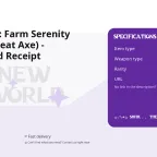 New World: Farm Serenity Artifact (Great Axe) - Guaranteed Receipt
