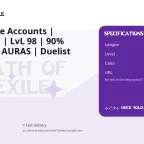 Path of Exile Accounts | CHAMPION | LvL 98 | 90 RESIST | 15 AURAS | Duelist