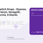 Warframe Twitch Drops - Styanax, Gara Prime, Saryn, Sevagoth, Ember, 44 Forma, 8 Shards