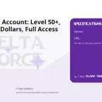 Delta Force Account: Level 50+, 300 Million Dollars, Full Access
