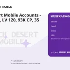 Black Desert Mobile Accounts - Asia Server, LV 120, 93K CP, 35 Emblem