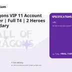 Call of Dragons VIP 11 Account | 48M Power | Full T4 | 2 Heroes Max Legendary