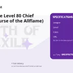 Path of Exile Level 80 Chief Account (Curse of the Allflame)