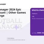 Football Manager 2024 Epic Games Account | Other Games | Data Change