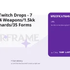 Warframe Twitch Drops - 7 Warframe/4 Weapons/1.5kk Credits/7 Shards/35 Forms
