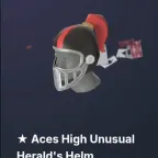 Unusual Scout Hat Herald's Helm Aces High Rare Effect - Team Fortress 2