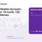 Watcher of Realms Account - 12.8M Power, 16 Lords, 122 Legendary Heroes