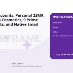 Warframe Accounts: Personal 23MR Account with Cosmetics, 9 Prime Accessory Sets, and Native Email