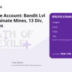 Path of Exile Account: Bandit Lvl 90, Exsanguinate Mines, 13 Div, 4 Voidstones
