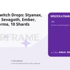 Warframe Twitch Drops: Styanax, Gara, Saryn, Sevagoth, Ember, Gotva, 45 Forma, 10 Shards
