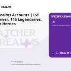 Watcher of Realms Accounts | Lvl 100, 14.4M Power, 146 Legendaries, Collaboration Heroes