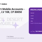 Black Desert Mobile Accounts - Asia Server, LV 108, CP 80050