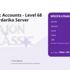 Aion Classic Accounts - Level 68 Gunner Gardarika Server