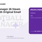 Football Manager 26 Steam Account with Original Email