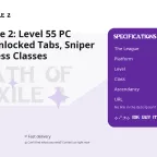 Path of Exile 2: Level 55 PC Account, Unlocked Tabs, Sniper and Huntress Classes