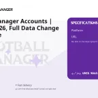 Football Manager Accounts | Epic, FM 2026, Full Data Change | 100 Safe