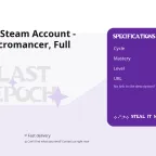 Last Epoch Steam Account - Level 2, Necromancer, Full Access
